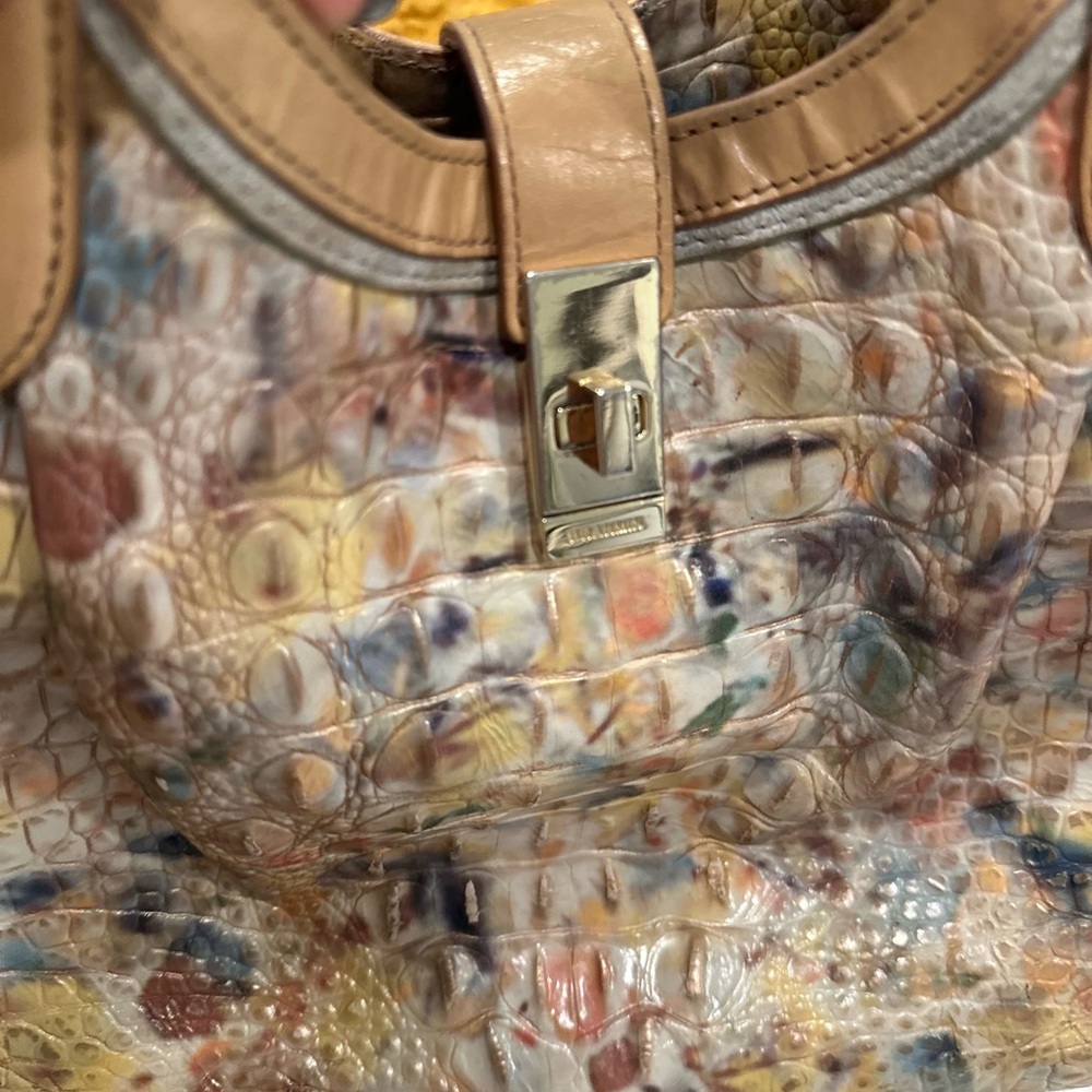 Brahmin Multicolor Crocodile-Embossed Shoulder Bag - Picture 7 of 7